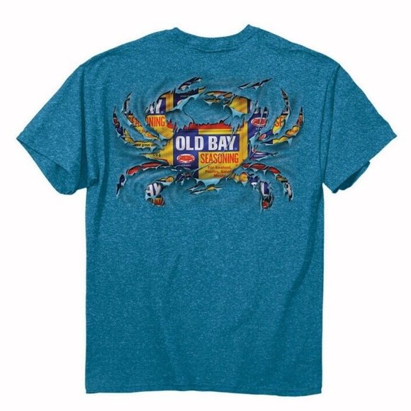 Old Bay Ripped Crab Short Sleeve T-Shirt - NEW Fast Ship - Picture 1 of 7